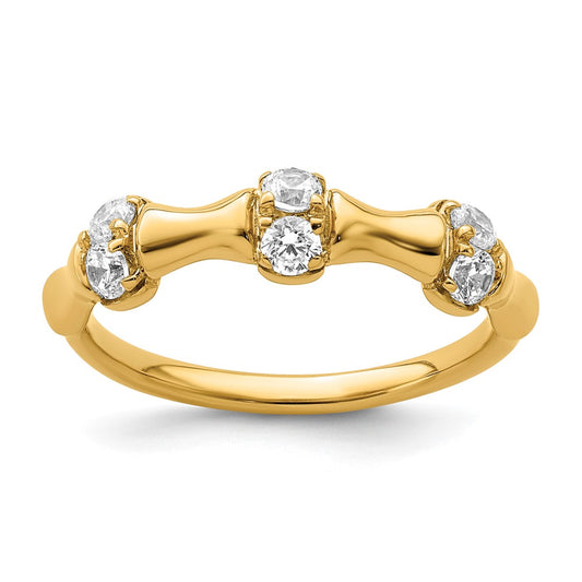 14k Yellow Gold Lab Grown Diamond VS/SI+ G+ Fancy Ring