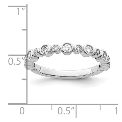 14K White Gold Lab Grown Diamond VS/SI+ G+ Band Ring