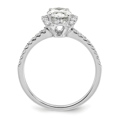 14K White Gold Lab Grown Diamond VS/SI+ G+ Oval Engagement. Ring