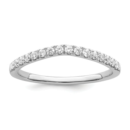 14K White Gold Lab Grown Diamond VS/SI FGH Set of 2 Wedding Band Rings