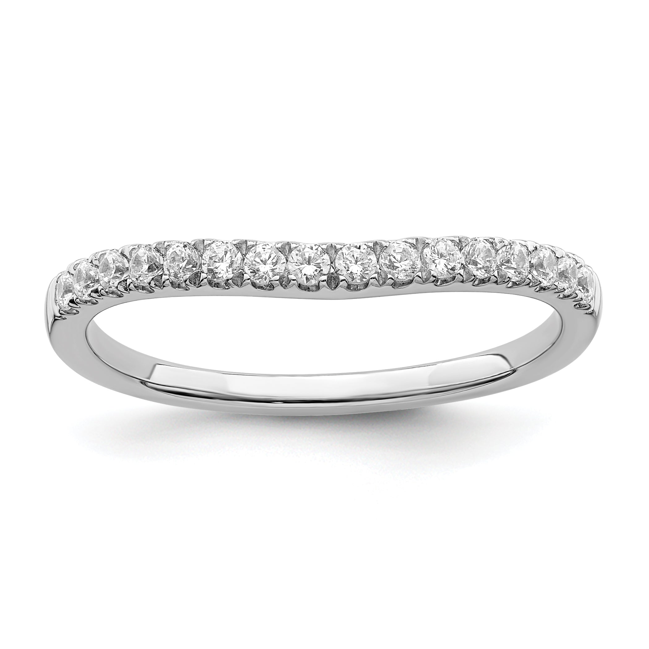 14k White Gold 1/2 Ct. Lab Grown Diamond VS/SI+ G+ Set of Two Wedding Band Rings