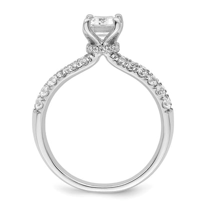 14K White Gold Lab Grown Diamond VS/SI+ G+ Semi-Mount Eng. Ring