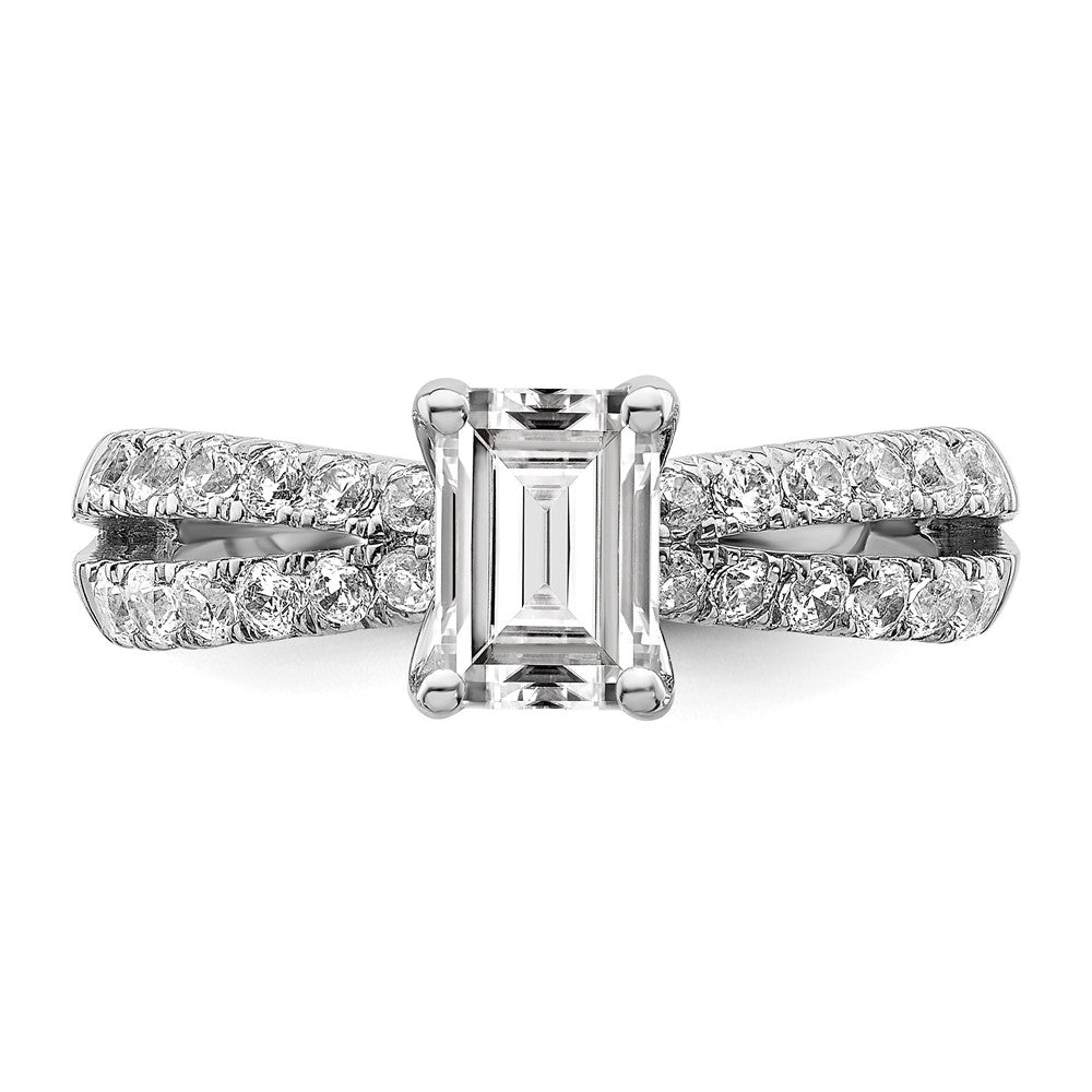 14K White Gold Lab Grown Diamond VS/SI+ G+ Semi-Mount Eng. Ring