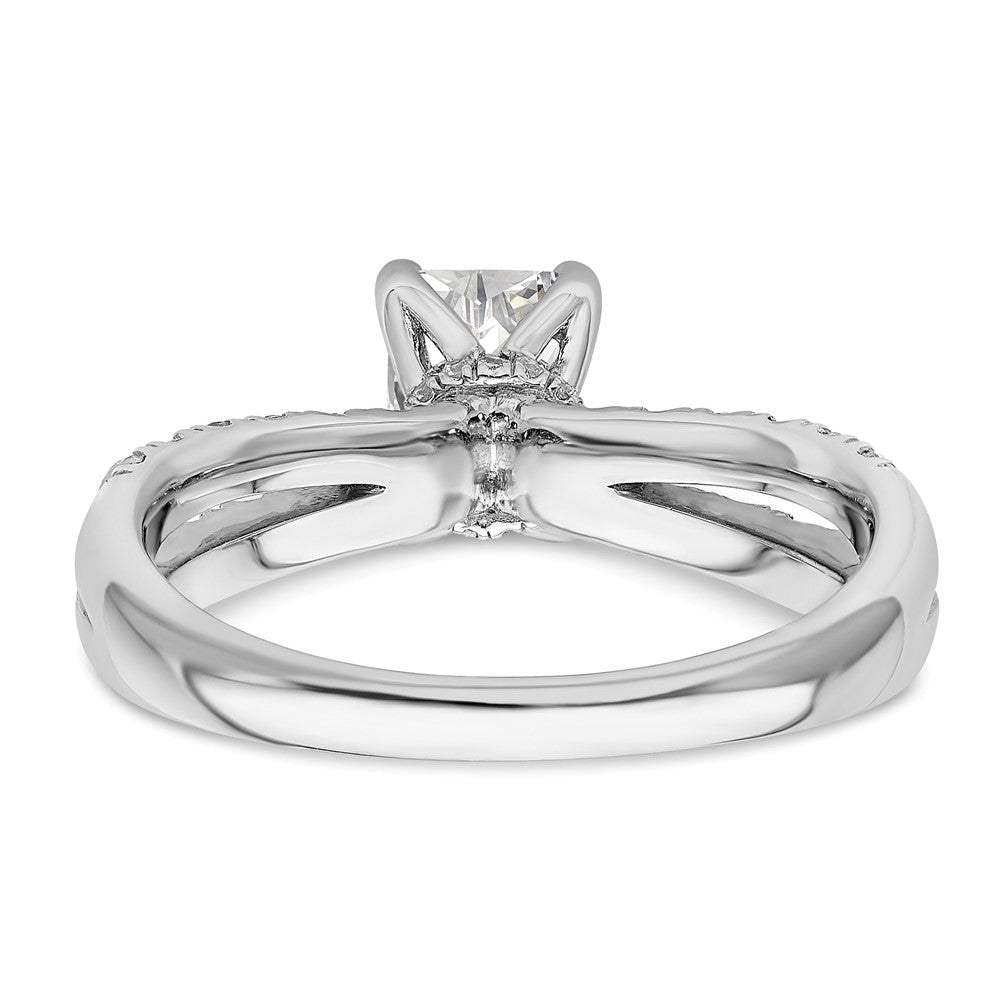 14K White Gold Lab Grown Diamond VS/SI+ G+ Semi-Mount Eng. Ring