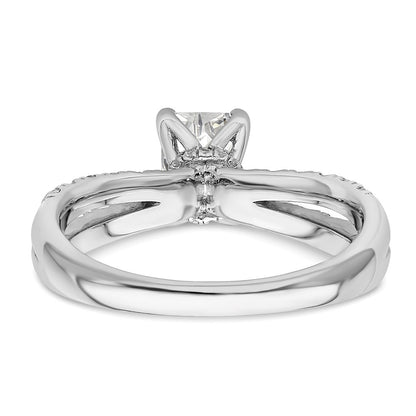 14K White Gold Lab Grown Diamond VS/SI+ G+ Semi-Mount Eng. Ring