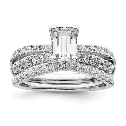 14K White Gold Lab Grown Diamond VS/SI+ G+ Semi-Mount Eng. Ring