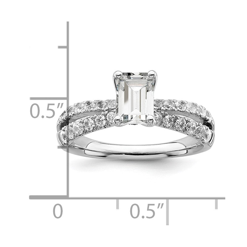 14K White Gold Lab Grown Diamond VS/SI+ G+ Semi-Mount Eng. Ring
