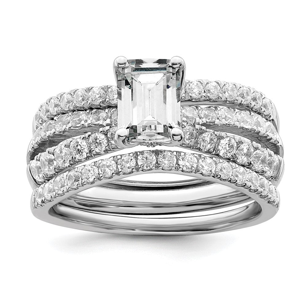 14K White Gold Lab Grown Diamond VS/SI+ G+ Semi-Mount Eng. Ring