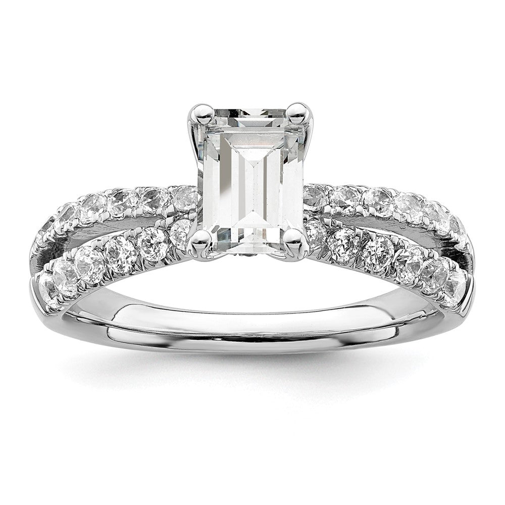 14K White Gold Lab Grown Diamond VS/SI+ G+ Semi-Mount Eng. Ring