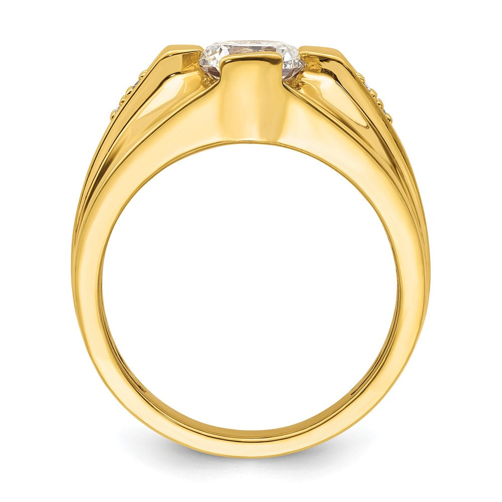 10k Yellow Gold 1/15 Ct. Lab Grown Diamond VS/SI+ G+ Semi Mount Men's Ring