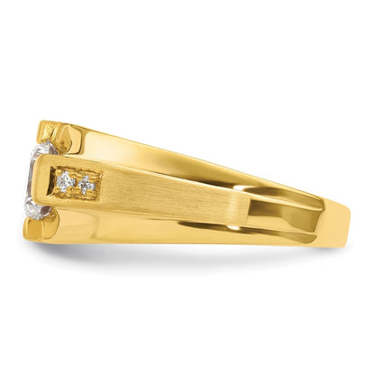 10k Yellow Gold 1/15 Ct. Lab Grown Diamond VS/SI+ G+ Men's Ring