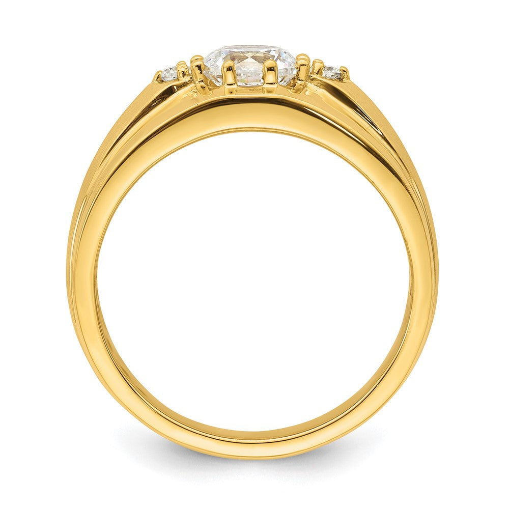 14k Yellow Gold 1/15 Ct. Lab Grown Diamond VS/SI+ G+ Men's Ring