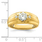 14k Yellow Gold 1/15 Ct. Lab Grown Diamond VS/SI+ G+ Men's Ring