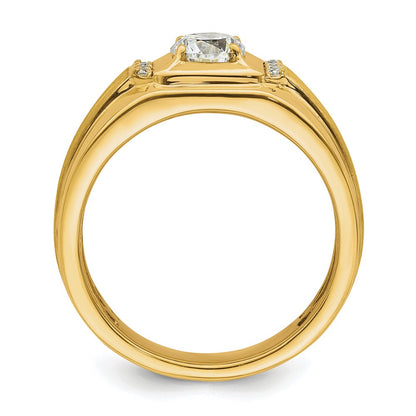 10k Two-tone Two Tone 7/8 Ct. Lab Grown Diamond VS/SI+ G+ Men's Ring