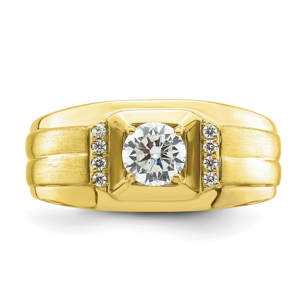 10k Yellow Gold Lab Grown VS/SI FGH Dia Semi-Mount Men's Ring