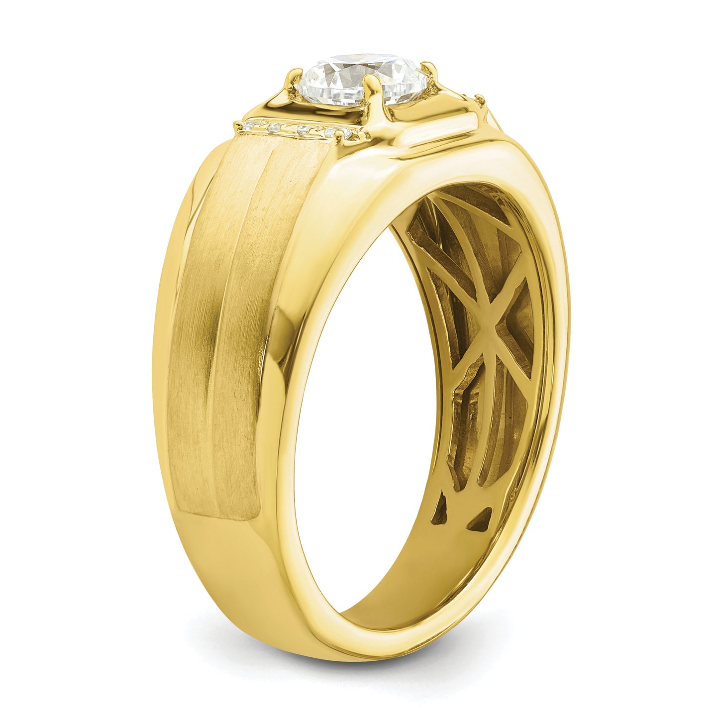 10k Yellow Gold Lab Grown VS/SI FGH Diamond Men's Ring