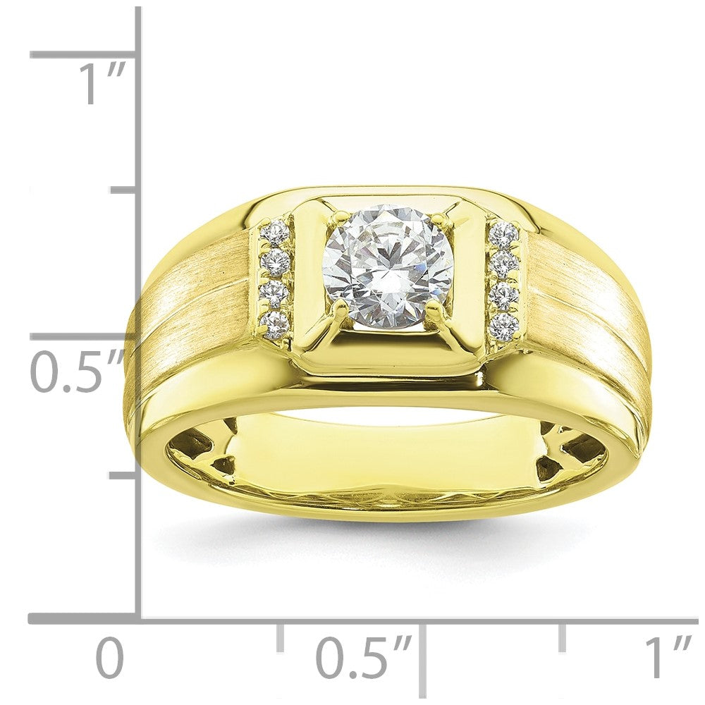 10k Yellow Gold 7/8 Ct. Lab Grown Diamond VS/SI+ G+ Men's Ring