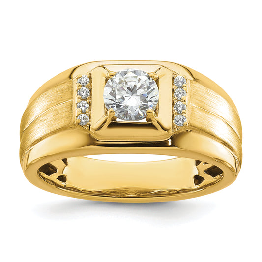 10k Yellow Gold 7/8 Ct. Lab Grown Diamond VS/SI+ G+ Men's Ring