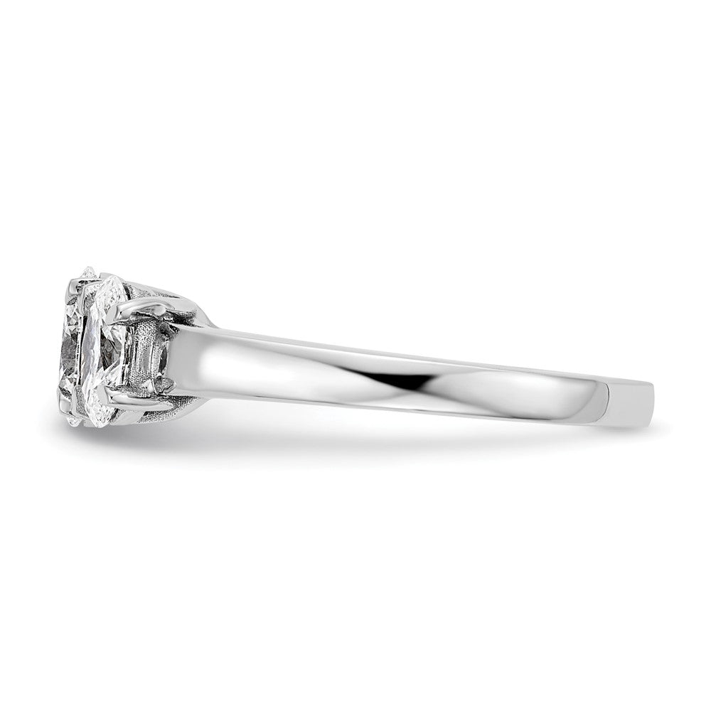 14K White Gold True Origin 1 1/4 Carat Vs Def Lab Grown Diamond Complete Three Stone Oval Ring