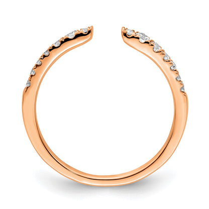 14K Rose Gold True Origin 1/4 Carat Lab Grown Diamond Vs D E F Fancy Band