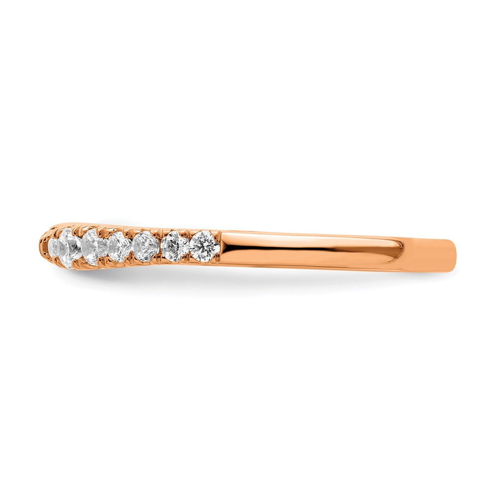 14K Rose Gold True Origin 1/4 Carat Lab Grown Diamond Vs D E F Fancy Band