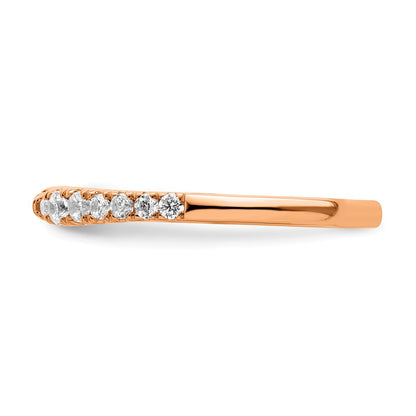 14K Rose Gold True Origin 1/4 Carat Lab Grown Diamond Vs D E F Fancy Band