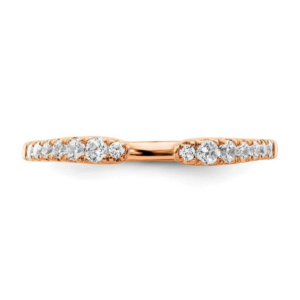 14K Rose Gold True Origin 1/4 Carat Lab Grown Diamond Vs D E F Fancy Band