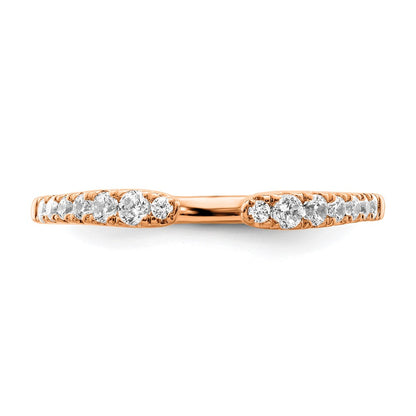14K Rose Gold True Origin 1/4 Carat Lab Grown Diamond Vs D E F Fancy Band