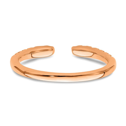 14K Rose Gold True Origin 1/4 Carat Lab Grown Diamond Vs D E F Fancy Band