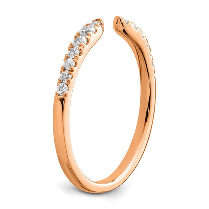 14K Rose Gold True Origin 1/4 Carat Lab Grown Diamond Vs D E F Fancy Band