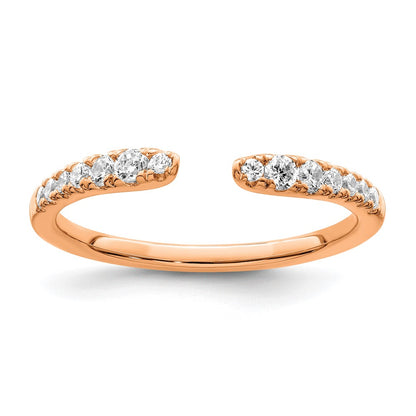 14K Rose Gold True Origin 1/4 Carat Lab Grown Diamond Vs D E F Fancy Band