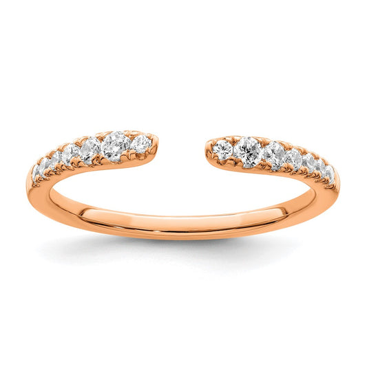 14K Rose Gold True Origin 1/4 Carat Lab Grown Diamond Vs D E F Fancy Band