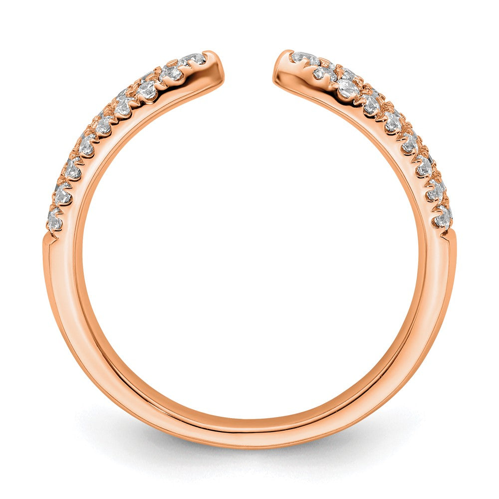14K Rose Gold True Origin 1/2 Carat Lab Grown Diamond Vs D E F Fancy Band