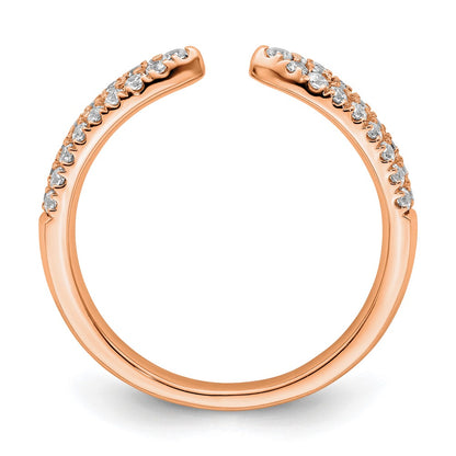 14K Rose Gold True Origin 1/2 Carat Lab Grown Diamond Vs D E F Fancy Band