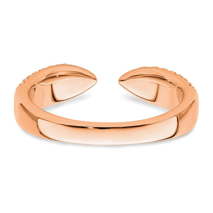 14K Rose Gold True Origin 1/2 Carat Lab Grown Diamond Vs D E F Fancy Band