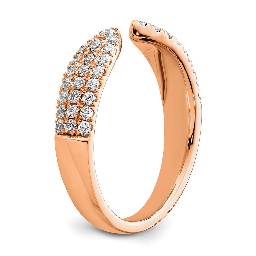 14K Rose Gold True Origin 1/2 Carat Lab Grown Diamond Vs D E F Fancy Band