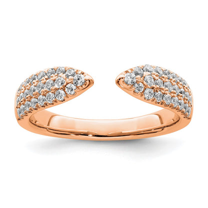 14K Rose Gold True Origin 1/2 Carat Lab Grown Diamond Vs D E F Fancy Band