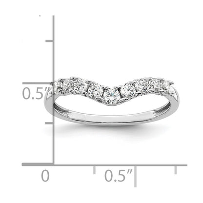 14k White Gold 3/8 Ct. Lab Grown Diamond VS/SI+ G+ Concaved Band Ring