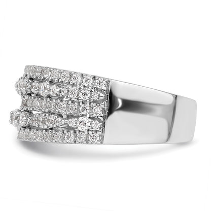 14K White Gold 7/8 Carat Complete Diamond Band