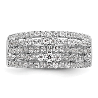 14K White Gold 7/8 Carat Complete Diamond Band