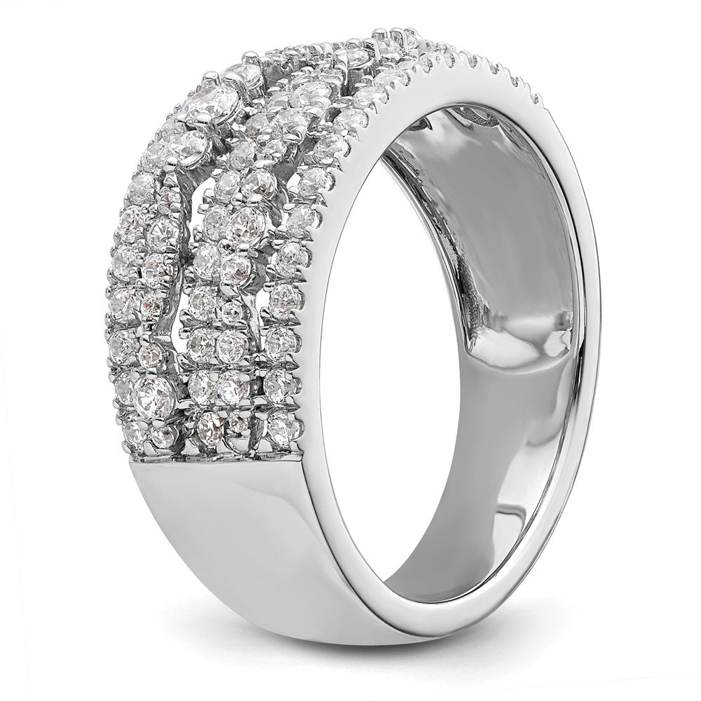 14K White Gold 7/8 Carat Complete Diamond Band