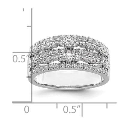 14K White Gold 7/8 Carat Complete Diamond Band