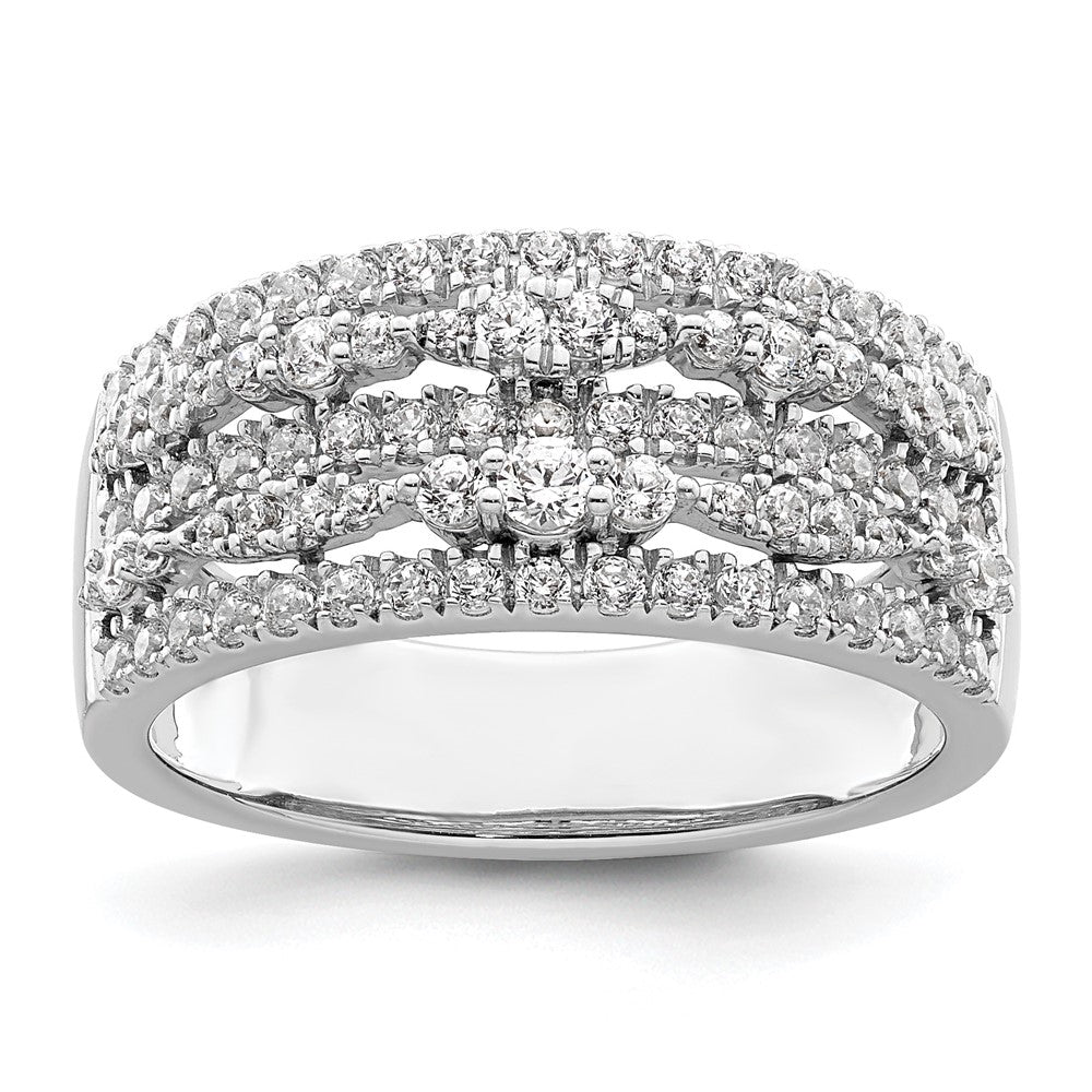 14K White Gold 7/8 Carat Complete Diamond Band