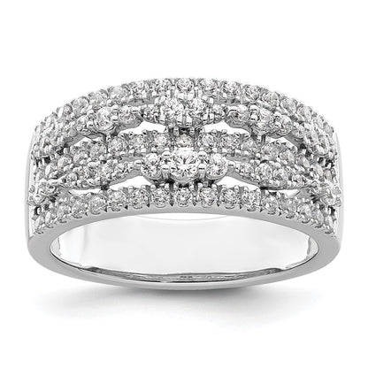 14K White Gold 7/8 Carat Complete Diamond Band