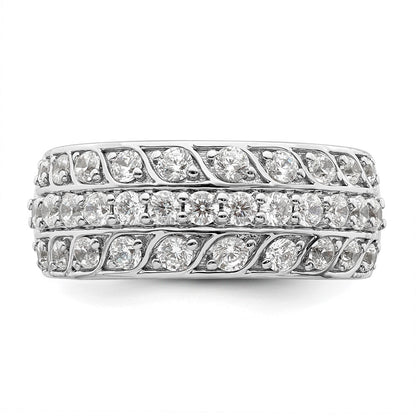 14K White Gold Lab Grown Diamond VS/SI+ G+ Band Ring