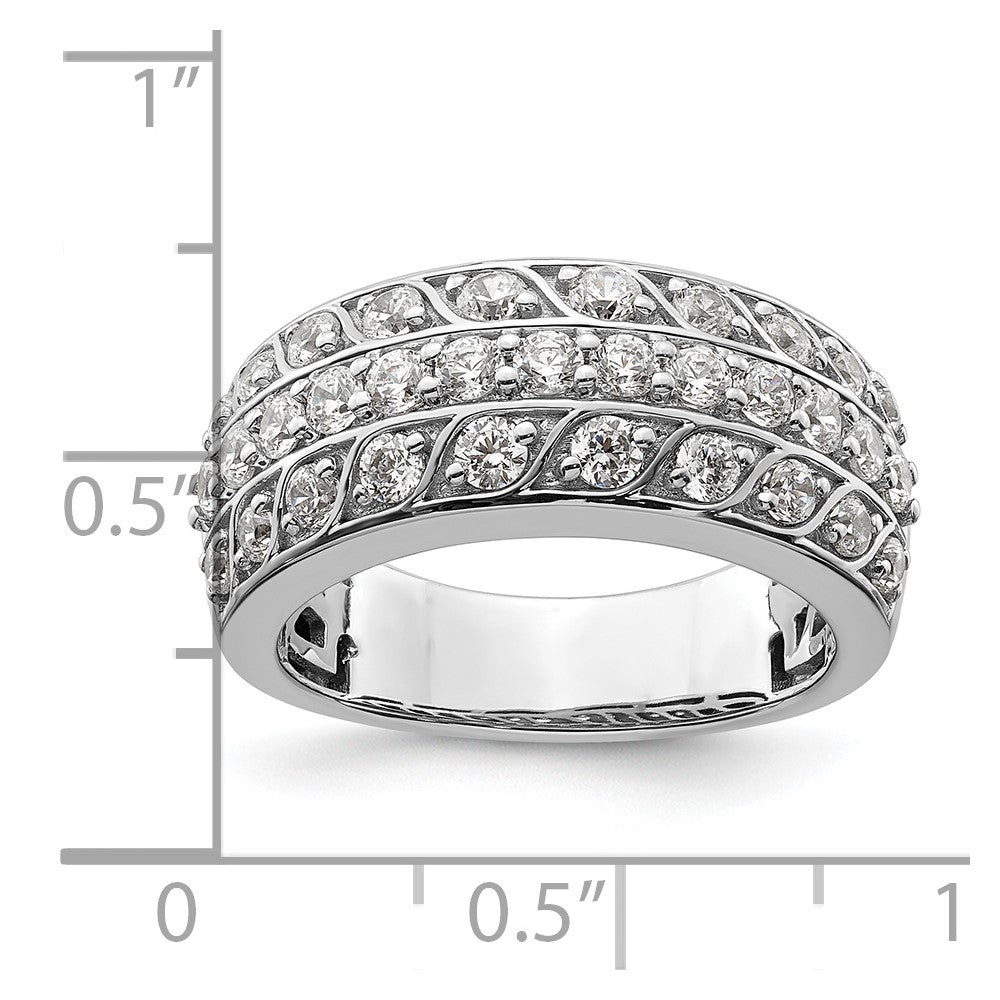 14K White Gold Lab Grown Diamond VS/SI+ G+ Band Ring