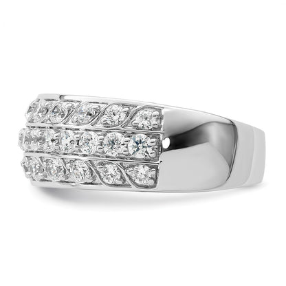 14K White Gold 1.25 Carat Complete Diamond Band