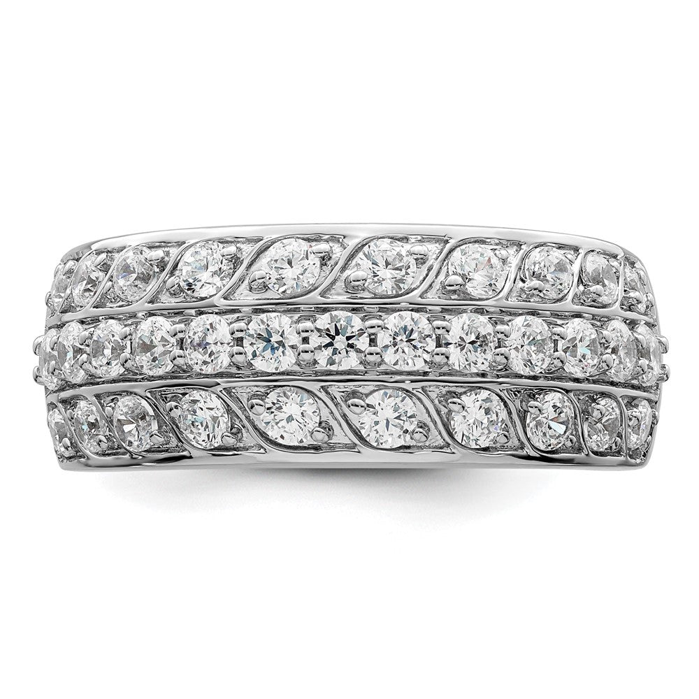 14K White Gold 1.25 Carat Complete Diamond Band