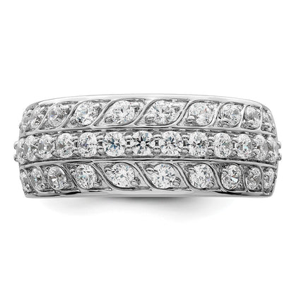 14K White Gold 1.25 Carat Complete Diamond Band