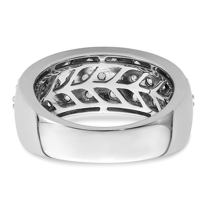 14K White Gold 1.25 Carat Complete Diamond Band